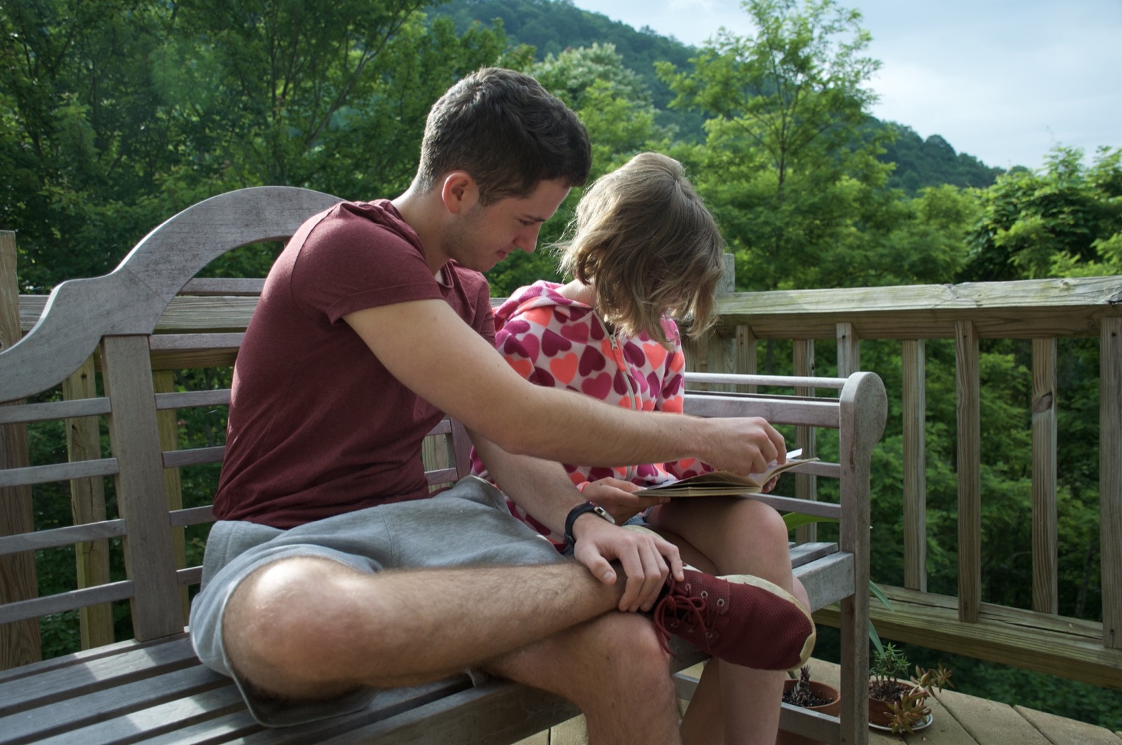 Reading with a camper